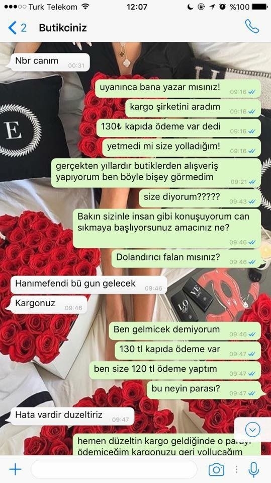 Instagram butikçisi müşterisini taciz etti