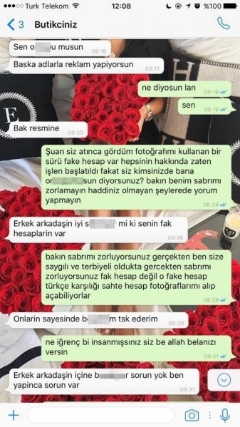 Instagram butikçisi müşterisini taciz etti