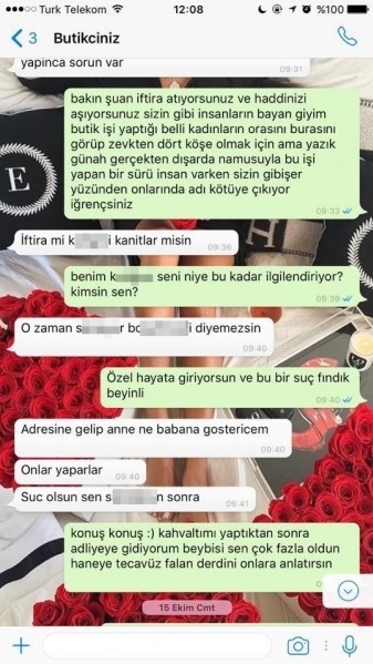 Instagram butikçisi müşterisini taciz etti